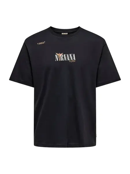 Only & Sons Tričko 'ONSNIRVANA'  kapučíno / čierna / biela