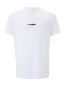 Jack & Jones Plus Tričko 'JJESOHO'  čierna / biela