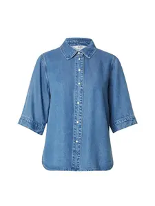 OBJECT Blúzka 'OBJFrame'  modrá denim