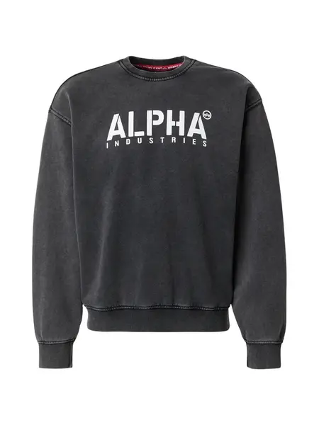 ALPHA INDUSTRIES Mikina  čierna / biela
