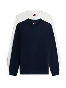 Tommy Jeans Tričko  námornícka modrá / biela