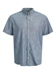 Jack & Jones Plus Košeľa 'JPRBLUSUMMER'  modrá melírovaná