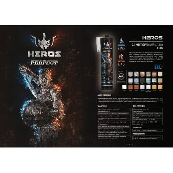 Lepidlo HEROS hybridní, extra silné, 290 ml, STALCO