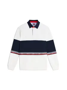 Tommy Jeans Tričko  námornícka modrá / červená / biela