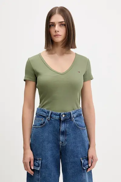 Tommy Jeans tričko dámské bavlněné s elastanem