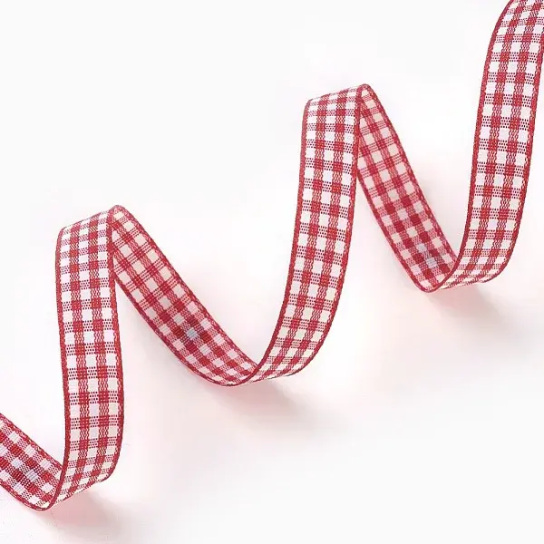 Double Face Gingham Ribbon Satin Ribbon