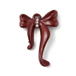 Alloy Rhinestone Pendants with Enamel