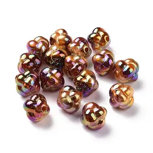 UV Plating Rainbow Iridescent Acrylic Beads