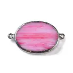 Synthetic Picture Jasper Dyed Connector Charms
