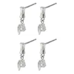 SHEGRACE Brass Micro Pave Cubic Zirconia Stud Earrings