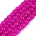 Spray Painted Crackle Glass Beads Strands