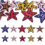 10Pcs 10 Styles Polyester Leopard Print Embroidery Cloth Iron on/Sew on Patches