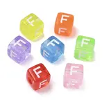 Spray Painted Transparent Acrylic Beads