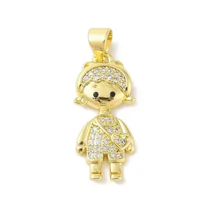 Rack Plating Brass Cubic Zirconia Pendants