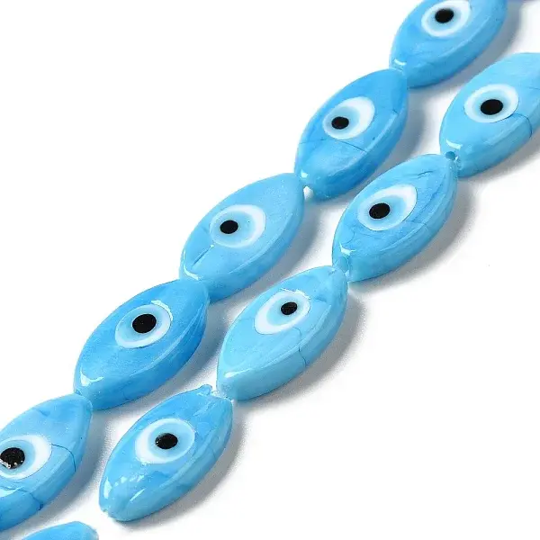 Handmade Evil Eye Lampwork Beads Strands