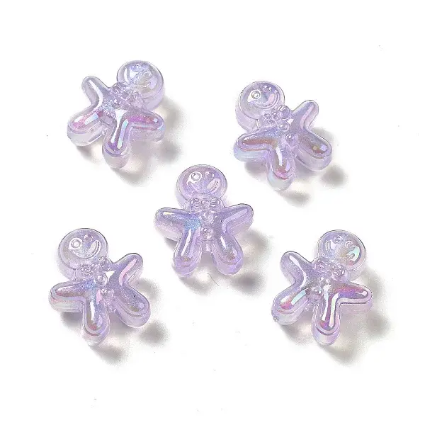 UV Plating Rainbow Iridescent Acrylic Beads
