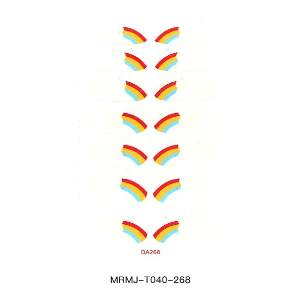 Rainbow Full Cover Nail Wraps Stickers
