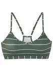 BENCH Bikinový top  krémová / tmavozelená