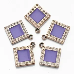 UV Plating Acrylic Pendant Rhinestone Settings