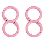 Spray Painted Alloy 8-shaped Keychain Clasps