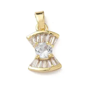 Brass Micro Pave Cubic Zirconia Pendants