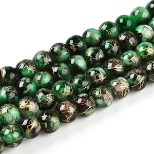 Baking Paint Glass Beads Strands