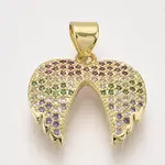 Brass Micro Pave Cubic Zirconia Pendants