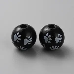 Spray Painted Wood Beads