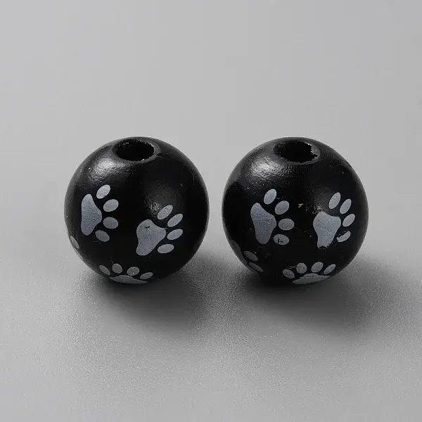 Spray Painted Wood Beads