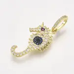 Brass Micro Pave Cubic Zirconia Pendants