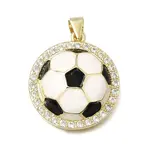 Brass Micro Pave Clear Cubic Zirconia Pendants