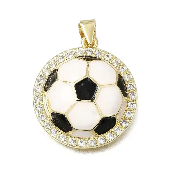 Brass Micro Pave Clear Cubic Zirconia Pendants