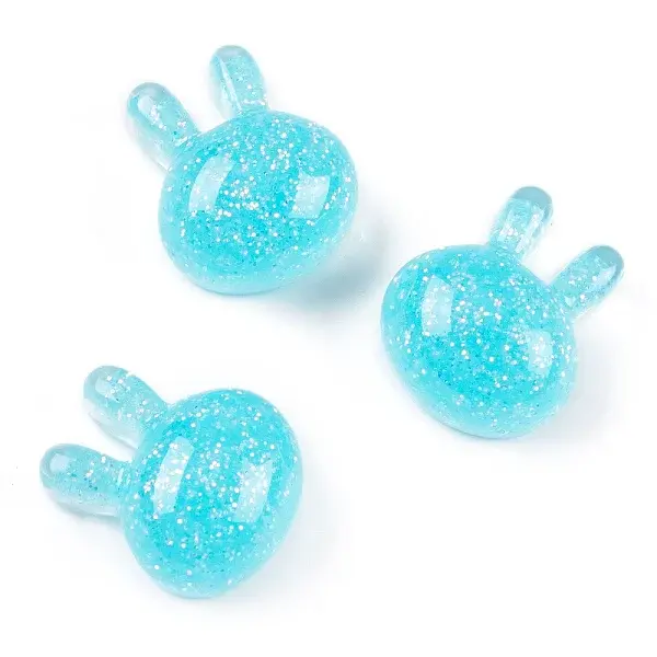 Transparent Epoxy Resin Bunny Decoden Cabochons