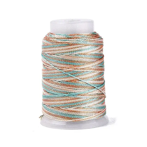 5 Rolls 9-Ply Braided Nylon Strings with Metallic Thread