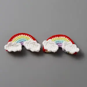 Handicraft Wool Knitting Rainbow Ornament Accessories