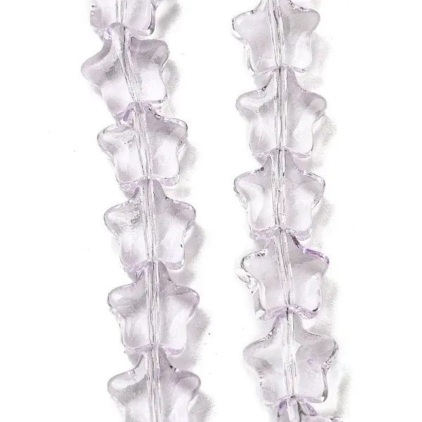 Baking Paint Transparent Glass Beads Strands