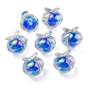 UV Plating Rainbow Iridescent Acrylic Beads