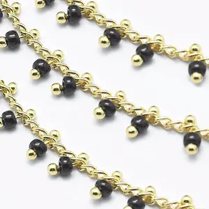3.28 Feet Handmade Glass Beaded Chains