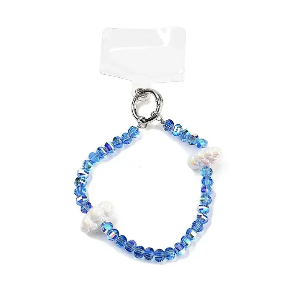 Alloy & Glass & Acrylic Beads Mobile Straps