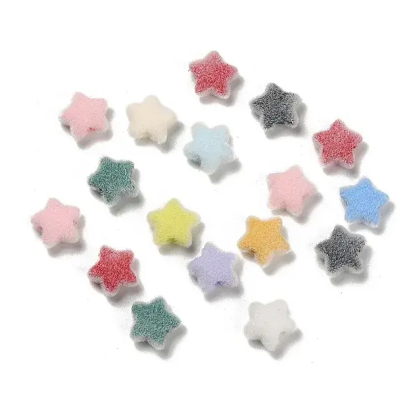 Flocky Opaque Acrylic Beads