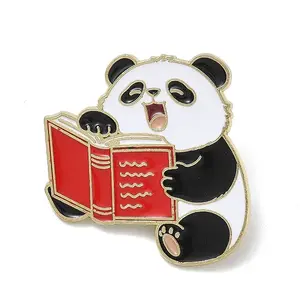 Reading Panda Enamel Pins