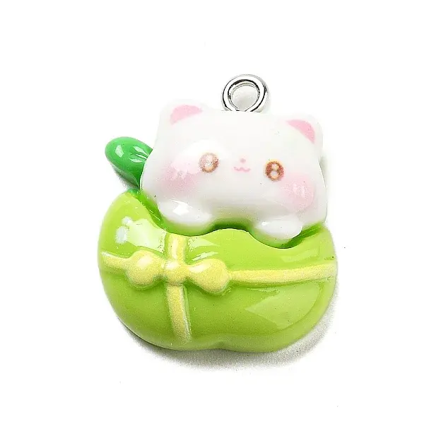 Cat Shape Resin Pendants