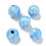 Printed Wood European Beads