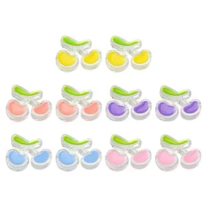 10Pcs 5 Colors Transparent Acrylic Enamel Beads
