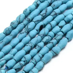 Dyed Synthetic Turquoise Beads Strands