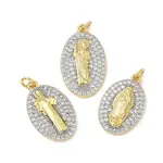 Brass Micro Pave Cubic Zirconia Pendants