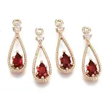 Brass Micro Pave Cubic Zirconia Pendants