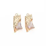 Brass Micro Pave Cubic Zirconia Pendants