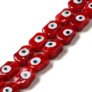 Handmade Evil Eye Lampwork Beads Strands