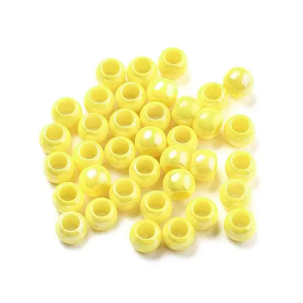 UV Plating Rainbow Iridescent Acrylic Beads